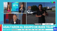 Video: volvieron a asaltar a un equipo de móvil televisivo en Quilmes