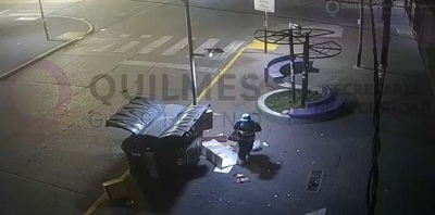 Video: así atraparon a un hombre que quería prender fuego un contenedor en Solano